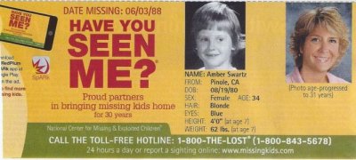 Amber Swartzmissing sinceJune 03, 1988