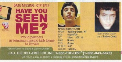 Rodney Scottmissing sinceJanuary 15, 2014