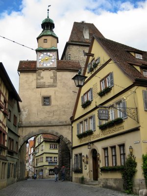 Rothenburg ob der Tauber. Markus Tower and Roder Arch