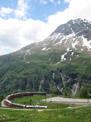 The Bernina Express in Alp Grm
