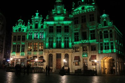 Brussels. Grand Place in Green