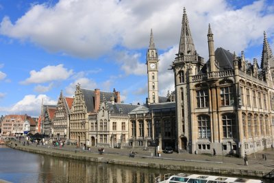 Ghent. Guildhouses of the Graslei