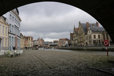 Ghent. The Graslei and the Koornlei