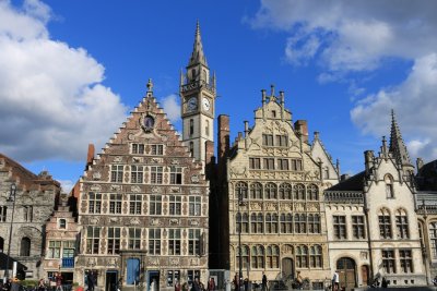Ghent. Guildhouses of the Graslei