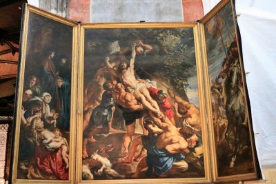 Antwerp. Cathedral. Raising of the Cross by Rubens