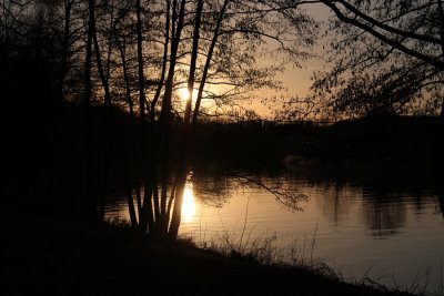 Berlin. Sunset in the Spree River