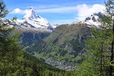 Zermatt at the foot of the Matterhorn