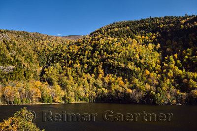 Cascade mountain at Lower Cascade Lake in Adirondack Park New York in the Fall