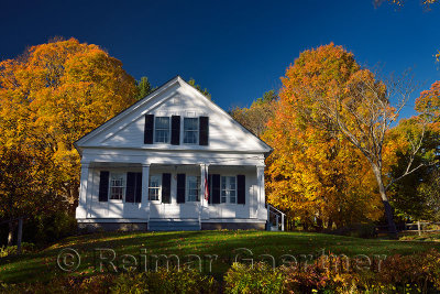 Historic Village home in Peacham Vermont with Fall colors