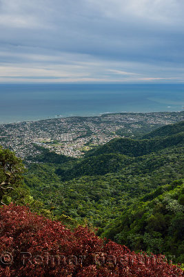 View north from Mount Isabel de Torres mountain of Puerto Plata and the Atlantic ocean
