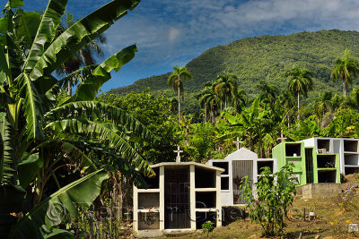 Country cemetery with above ground interment in Dominican Republic