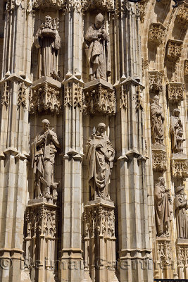 Detail of Main door of the Assumption of Saint Mary of the See cathedral Seville Spain