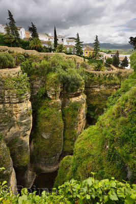 The hanging gardens of Cuenca over El Tajo Gorge and Guadalevin river Ronda Spain