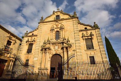 Baroque architecture of Saint Cecilia Church in Ronda Spain previously a convent for Barefoot Trintiy Order