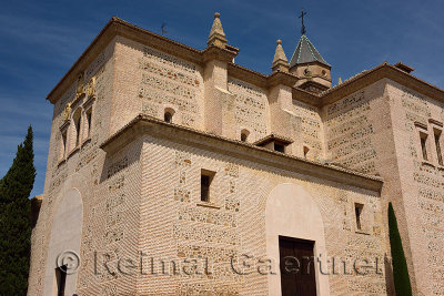 Seventeenth century Catholic church of Saint Mary of Alhambra built over previous mosque Granada Spain