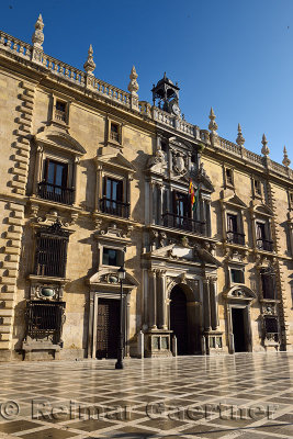 Historic Mannerist facade of the Royal Chancery of Granada now Superior Court of Andalusia