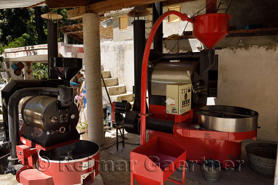 Coffee processing equipment at a plantation in Jalisco Mexico