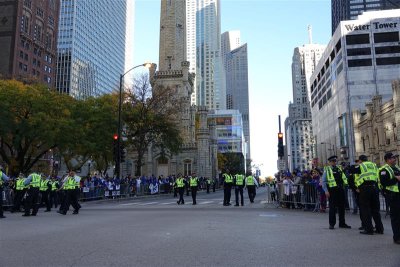 Looking north, as the crowd grows