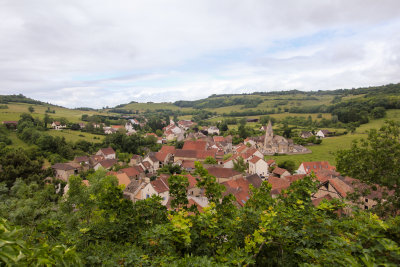 Chteau de La Rochepot view on village