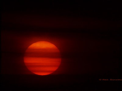 First moment of sunrise