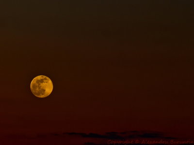 Incredible Moonrise during Sunset