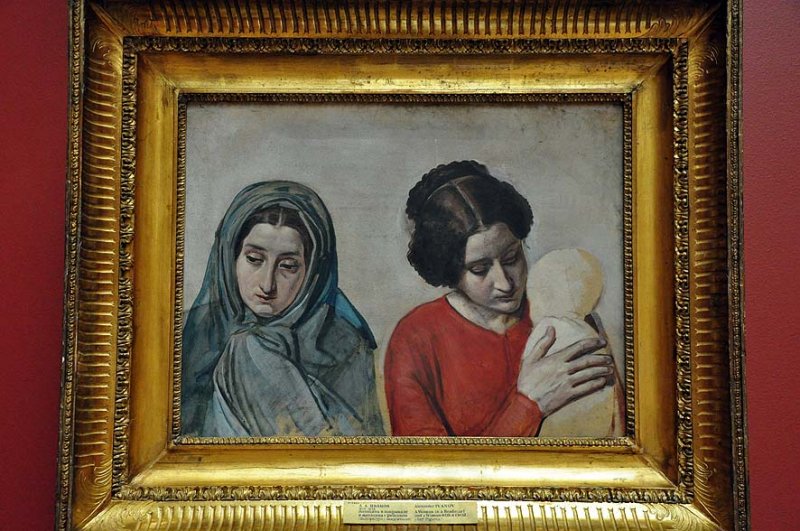 Alexandre Andreyevich Ivanov - A woman in a headscarf and a woman with a child - 9287
