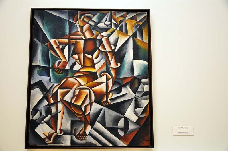 Lyubov Popova - Sitting figure of a man (1913) - 9689