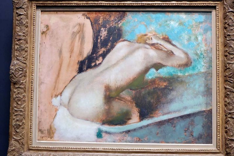 Edgar Degas - Femme assise sur le bord dune baignoire et spongeant le cou, 1880-1895 - Muse dOrsay - 2008
