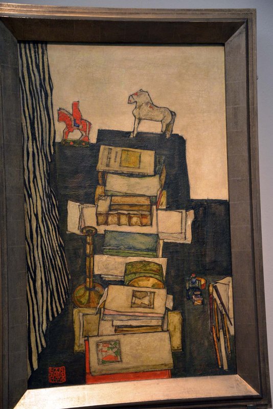 Egon Schiele - Still life with books (Schieles desk), 1914- Leopold Museum, Vienna - 4879