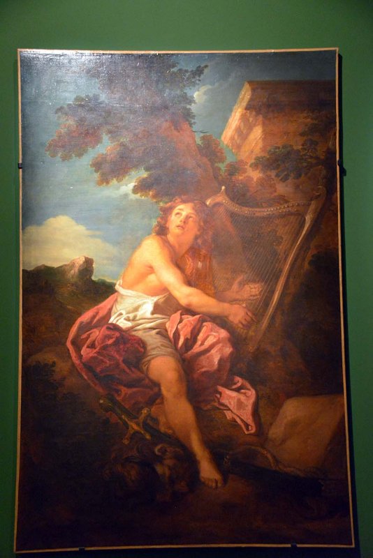 David jouant de la harpe, la tte de Goliath  ses pieds - Charles de la Fosse - 6025