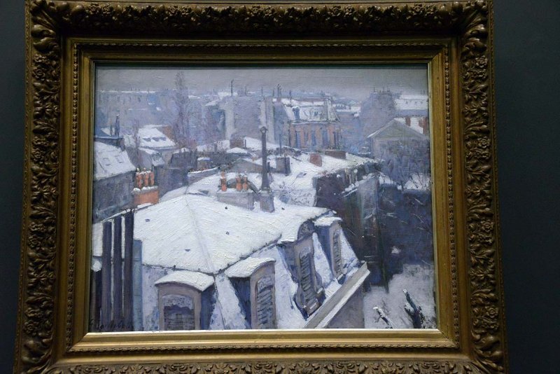 Gustave Caillebotte - Vue de toits (effet de neige), 1878 - Muse dOrsay - 3465