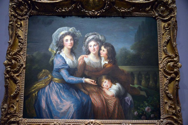 La marquise de Pezay, ne Caroline de Murat, et la marquise de Roug, ne V. D. N. de Rochechouart, avec ses fils (1787) - 5199