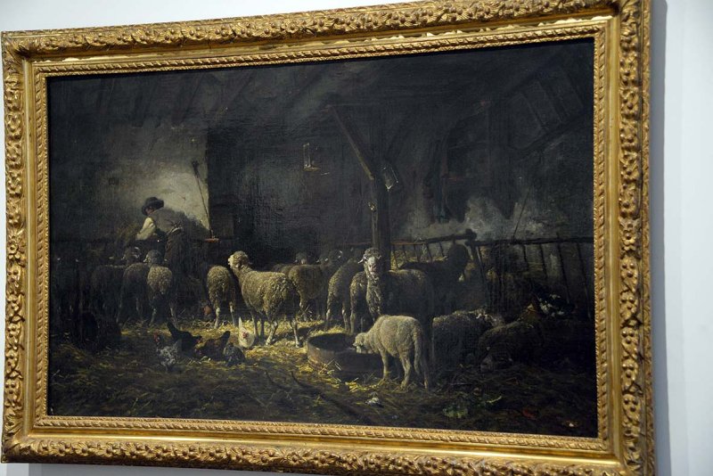 Charles Jacque - Intrieur de bergerie - Auberge Ganne - Barbizon - 7815