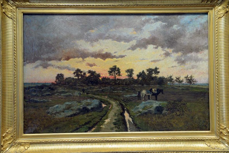 Georges Gassies - Vue de la plaine Roche Moreau - Auberge Ganne - Barbizon - 7819