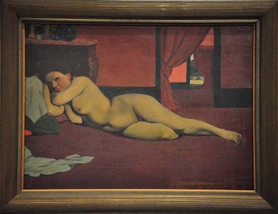 Flix Vallotton - Nu dans la chambre rouge (1897) - 8462