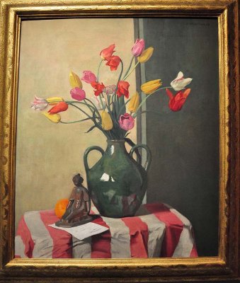 Flix  Vallotton -Tulipes et statuette de Maillol (1913) - 8538