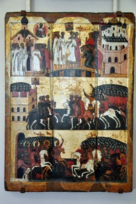 the Battle of Novgorodians and Suzdalans (from St Nicholas Church, village of Gostinolye), First half 1-th c., Novgorod - 9168