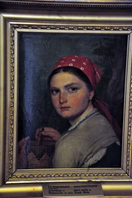 Alexey Venetsianov  - Girl with a bast box (1824) - 9318