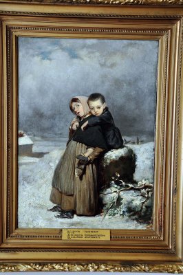 Vasily Perov - Orphaned children at a cemetery (1864) - 9323
