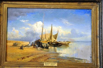 Feodor Vasiliev - On the Volga, barques (1830) - 9378
