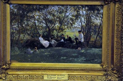 Ilya Repin -  On a Turf Bench (1876) - 9444