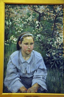Victor Borisov-Mussatov - Portrait of Elena Borisova-Musatova, the artist's sister (1896) - 9542