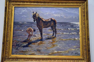 Valentin Serov - Bathing a horse (1905) - 9623