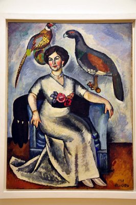 Ilya Mashkov - Portrait of a lady with pheasants (1911) - 9674