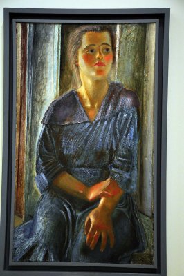 Alexei Pakhomov - Female worker (portrait in blue), (1927) - 9781