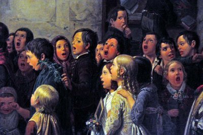 Johann Peter Hasenclever (1810-1853) - At School, detail - 0442