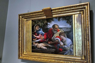 Lorenzo Lotto - Rest on the Flight into Egypt with St Justine (1529-1530) - 0568
