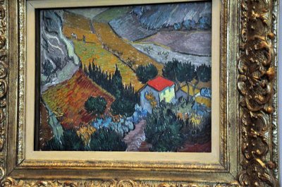 Van Gogh - Landscape with house and ploughman (OCt1889)  - Hidden treasures revealed exhibition, Hermitage Museum - 0657