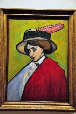 Gabriele Munter - Portrait of a young woman in a large hat (1909) - 3235
