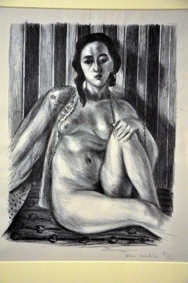 Henri Matisse - Seated nude woman with tulle blouse (1925) - 3255
